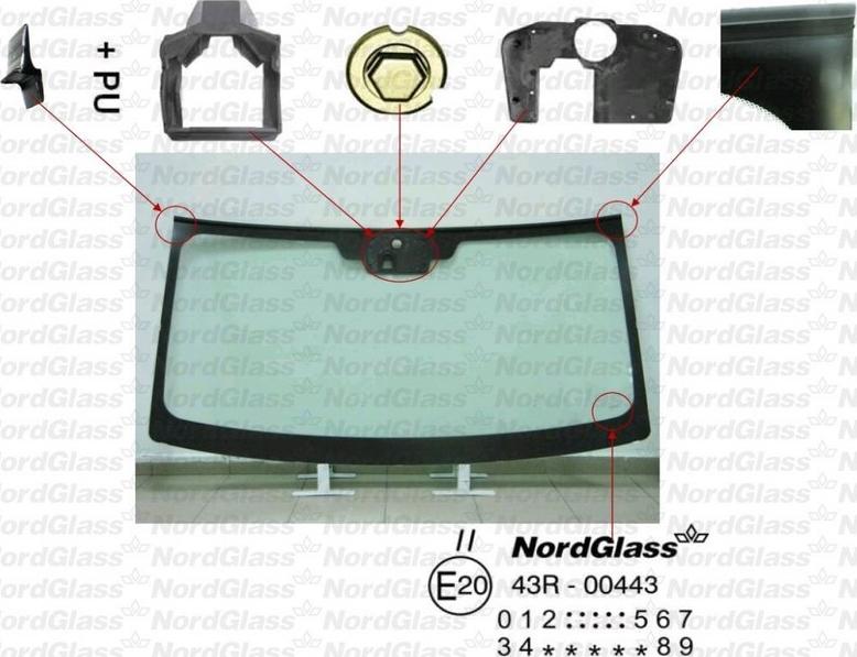 NordGlass 4044783 - Вітрове скло autocars.com.ua