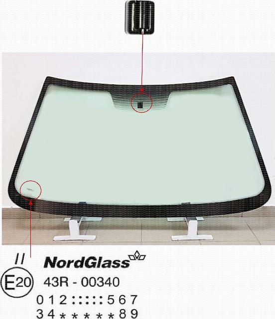 NordGlass 4044788 - Вітрове скло autocars.com.ua