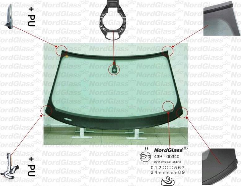 NordGlass 4044789 - Ветровое стекло avtokuzovplus.com.ua