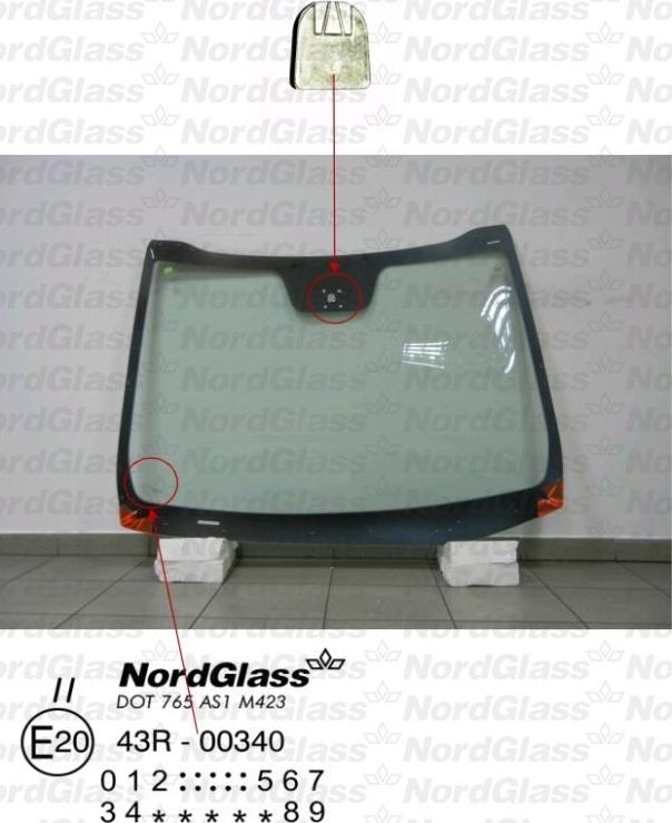 NordGlass 4044802 - Вітрове скло autocars.com.ua