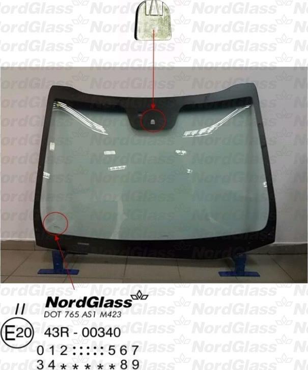 NordGlass 4044803 - Вітрове скло autocars.com.ua