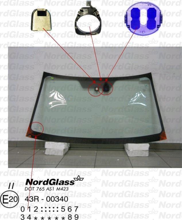 NordGlass 4044814 - Вітрове скло autocars.com.ua