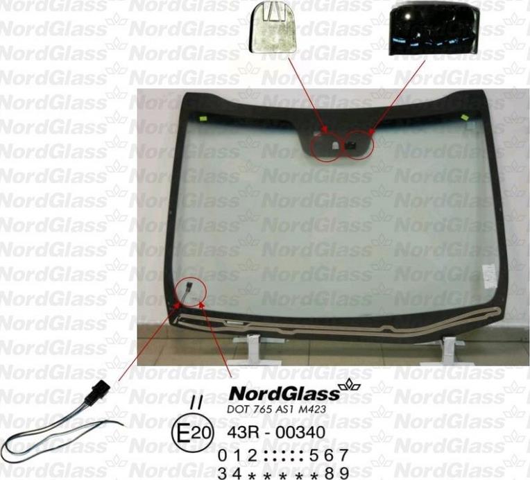 NordGlass 4044821 - Вітрове скло autocars.com.ua