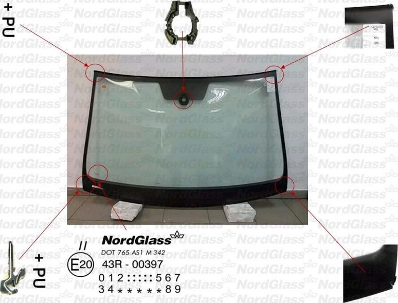 NordGlass 4044827 - Вітрове скло autocars.com.ua