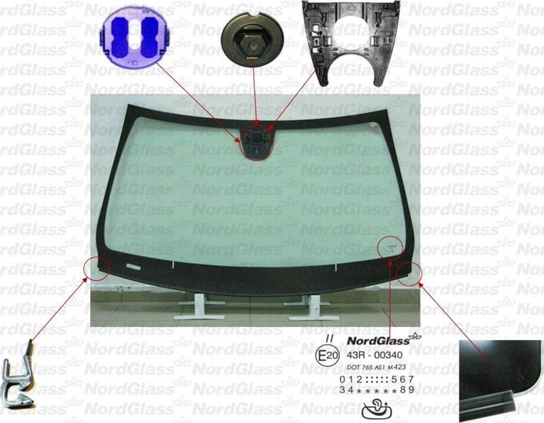 NordGlass 4044829 - Вітрове скло autocars.com.ua