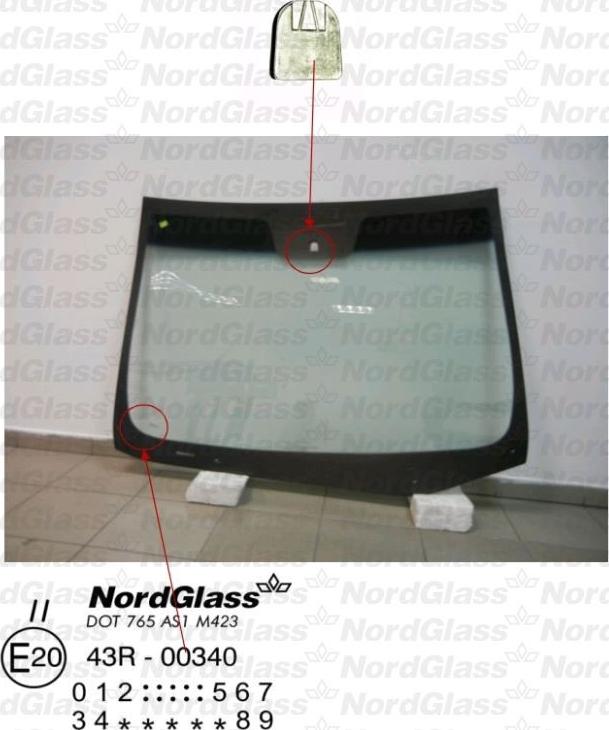 NordGlass 4044830 - Вітрове скло autocars.com.ua