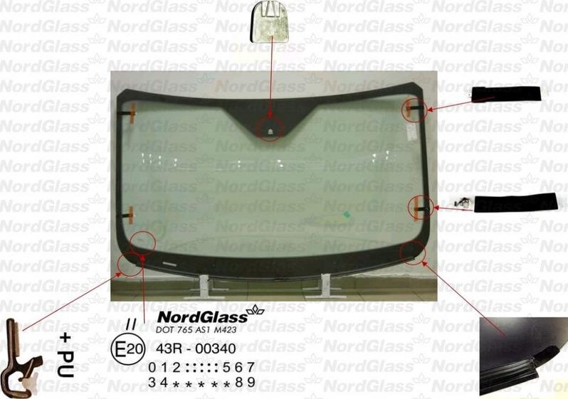 NordGlass 4044862 - Ветровое стекло avtokuzovplus.com.ua