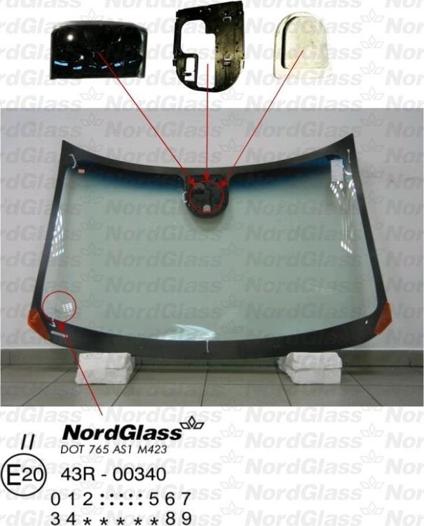 NordGlass 4044890 - Вітрове скло autocars.com.ua