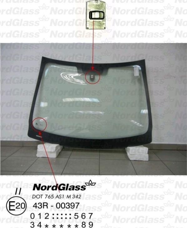 NordGlass 4044893 - Вітрове скло autocars.com.ua