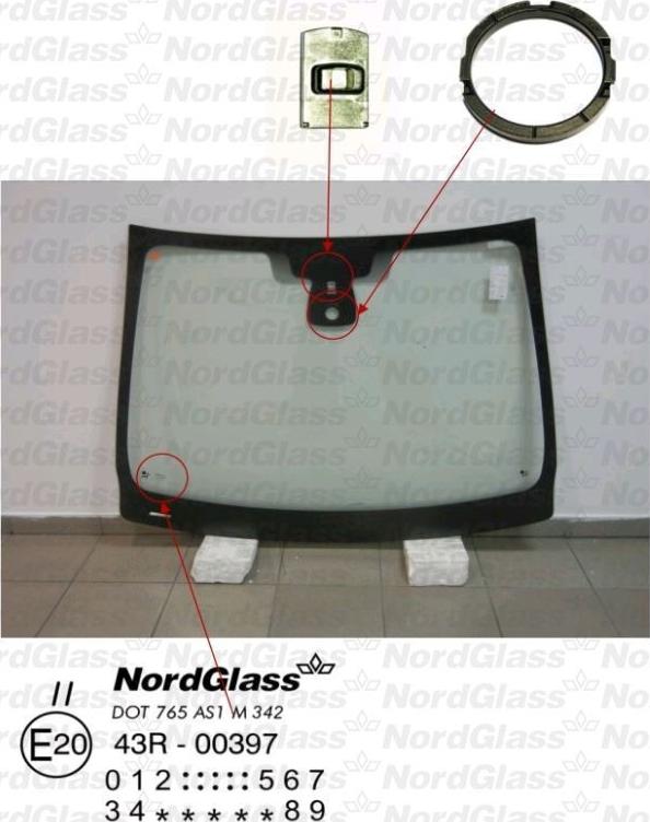 NordGlass 4044894 - Вітрове скло autocars.com.ua