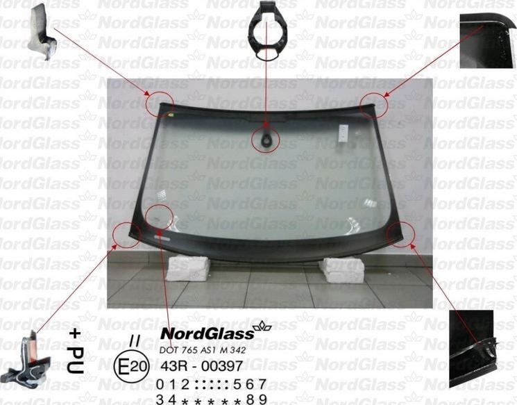 NordGlass 4044903 - Ветровое стекло avtokuzovplus.com.ua