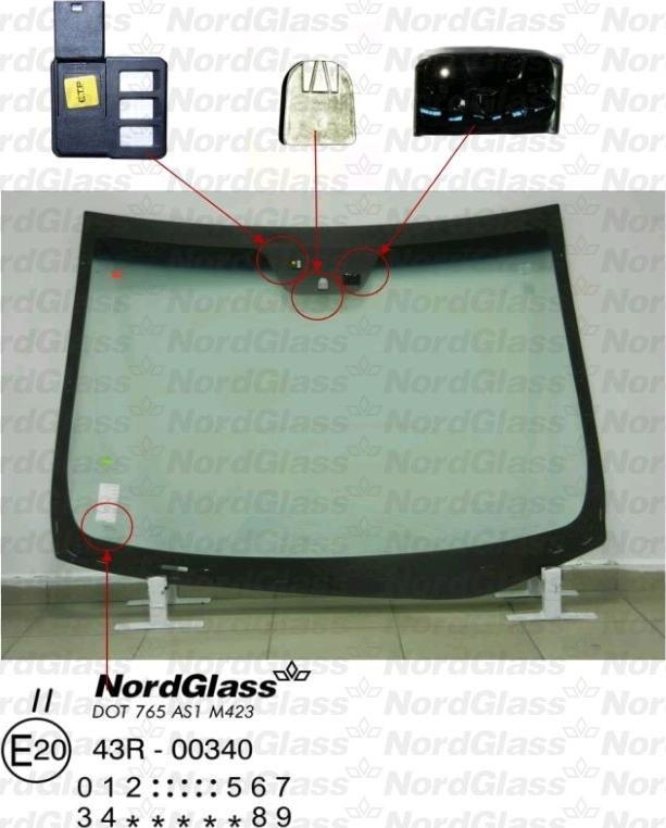 NordGlass 4044910 - Вітрове скло autocars.com.ua