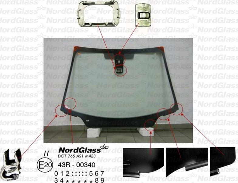 NordGlass 4044914 - Ветровое стекло avtokuzovplus.com.ua