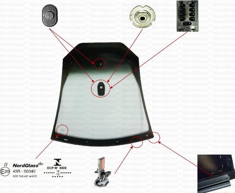 NordGlass 4044920 - Вітрове скло autocars.com.ua