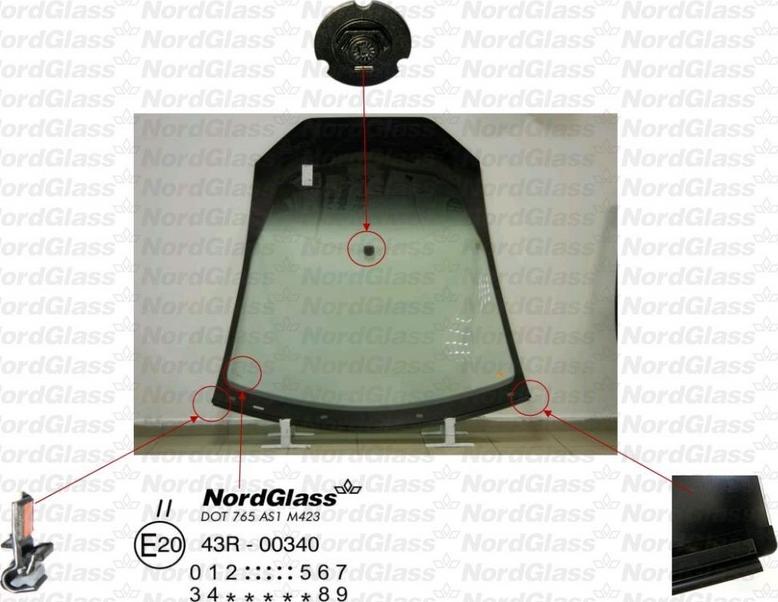 NordGlass 4044927 - Вітрове скло autocars.com.ua