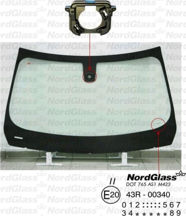 NordGlass 4044936 - Вітрове скло autocars.com.ua