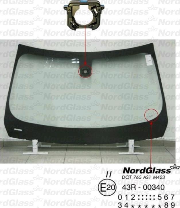 NordGlass 4044938 - Вітрове скло autocars.com.ua