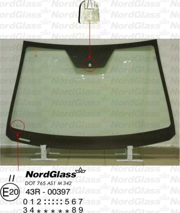 NordGlass 4044957 - Вітрове скло autocars.com.ua