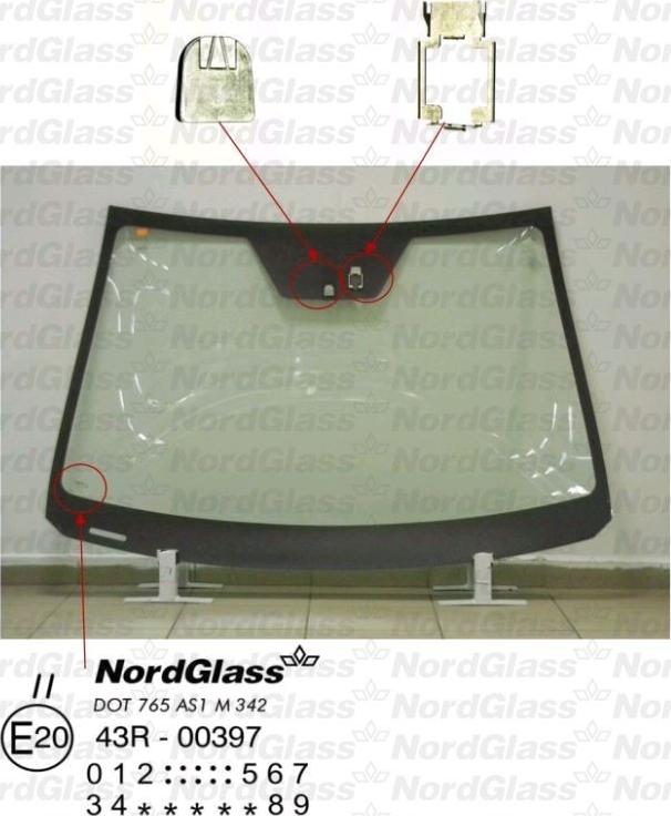 NordGlass 4044958 - Вітрове скло autocars.com.ua