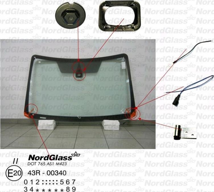 NordGlass 4044959 - Вітрове скло autocars.com.ua