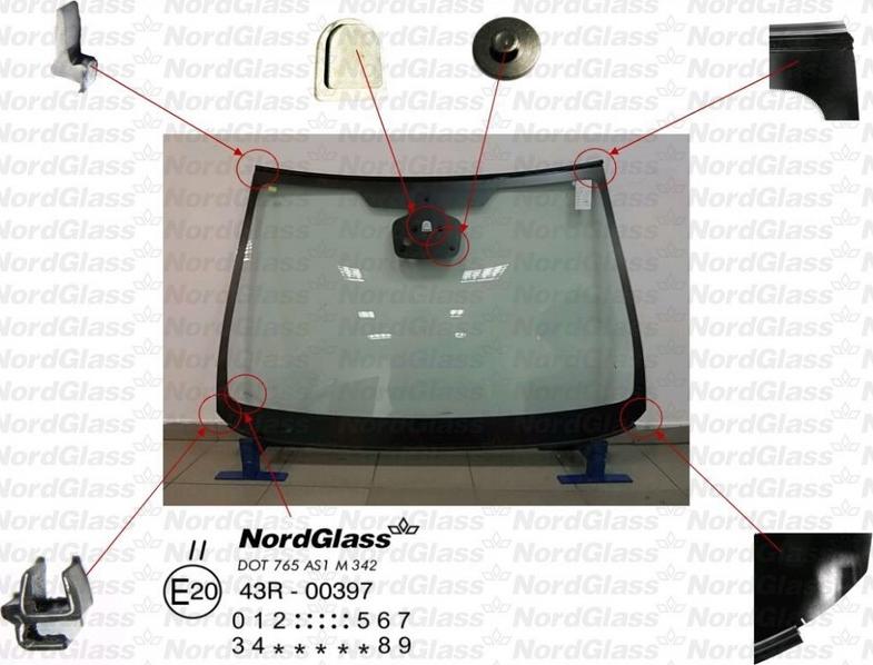 NordGlass 4044979 - Вітрове скло autocars.com.ua