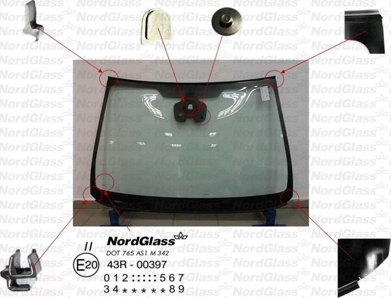 NordGlass 4044980 - Вітрове скло autocars.com.ua