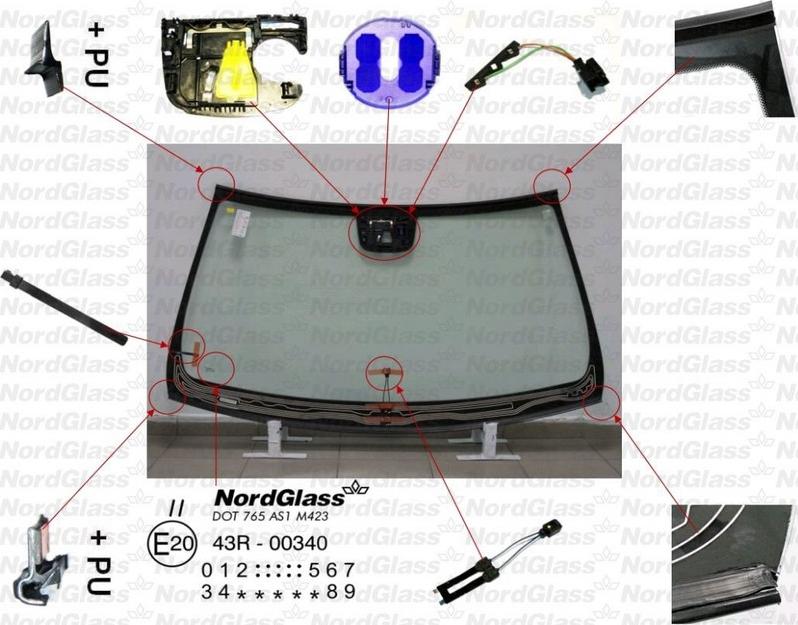 NordGlass 4044988 - Ветровое стекло avtokuzovplus.com.ua