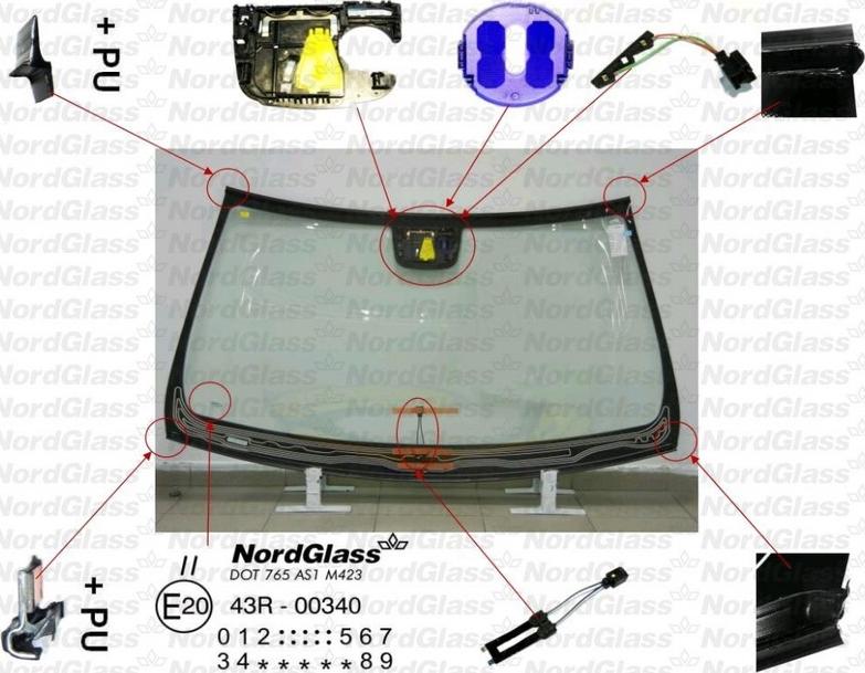 NordGlass 4044990 - Вітрове скло autocars.com.ua