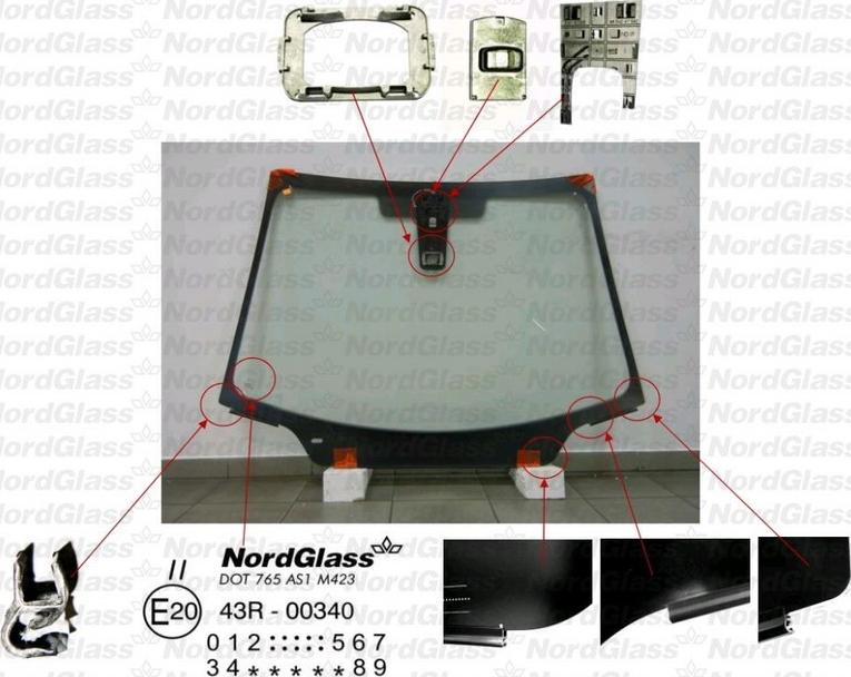 NordGlass 4044991 - Ветровое стекло avtokuzovplus.com.ua