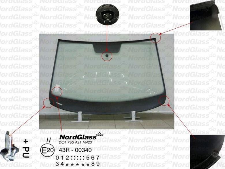 NordGlass 4044992 - Вітрове скло autocars.com.ua