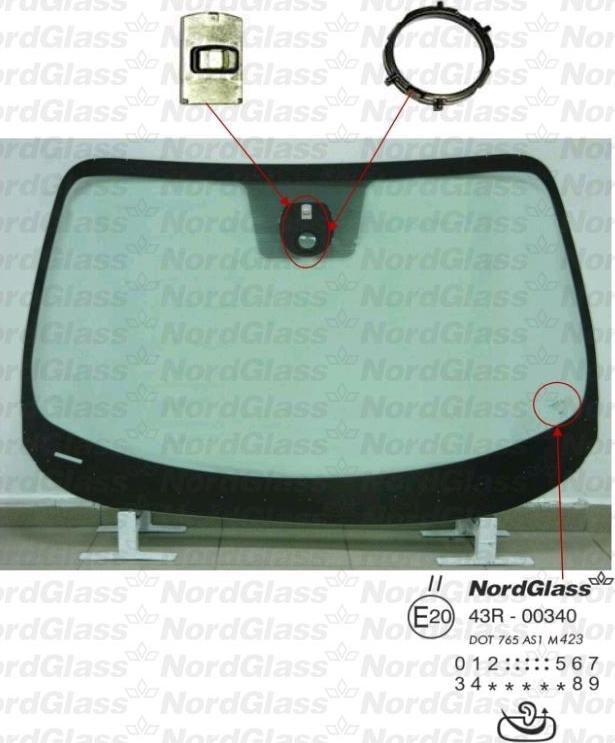 NordGlass 4045020 - Вітрове скло autocars.com.ua