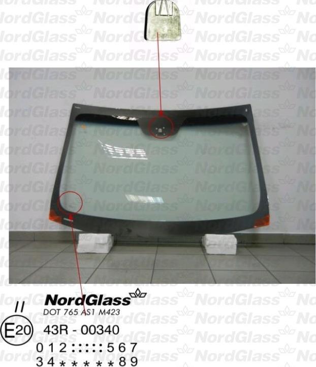 NordGlass 4045026 - Вітрове скло autocars.com.ua