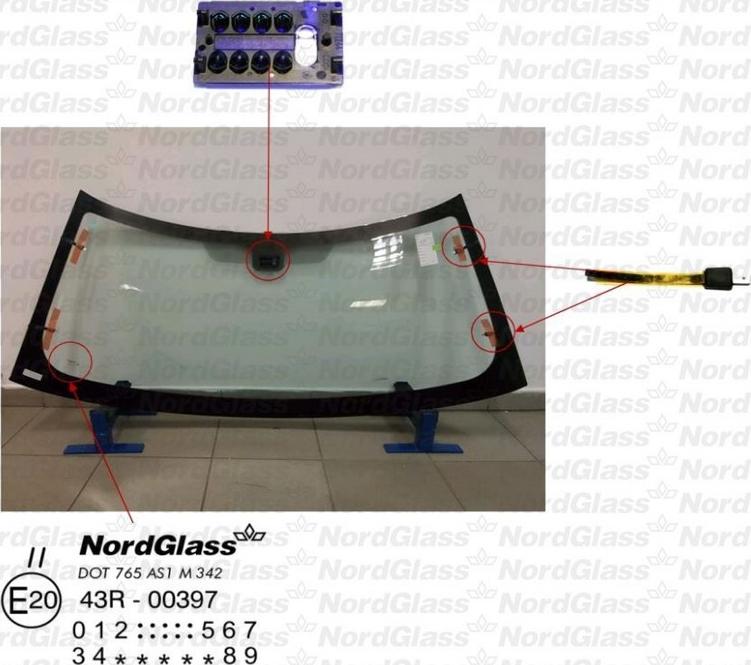 NordGlass 4045031 - Ветровое стекло avtokuzovplus.com.ua
