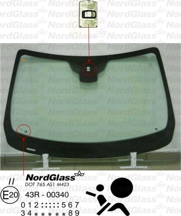NordGlass 4045614 - Вітрове скло autocars.com.ua