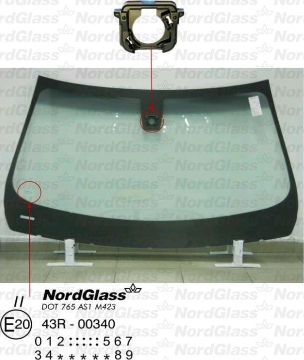 NordGlass 4045042 - Вітрове скло autocars.com.ua