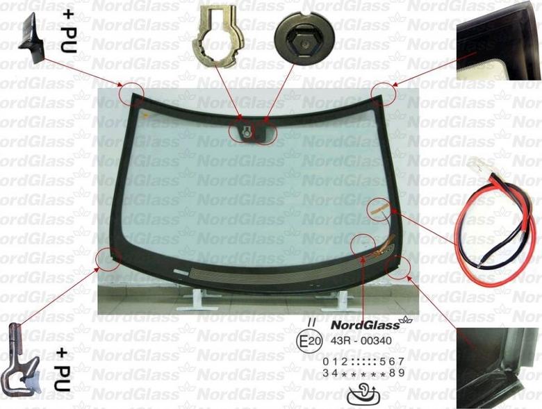NordGlass 4045047 - Вітрове скло autocars.com.ua