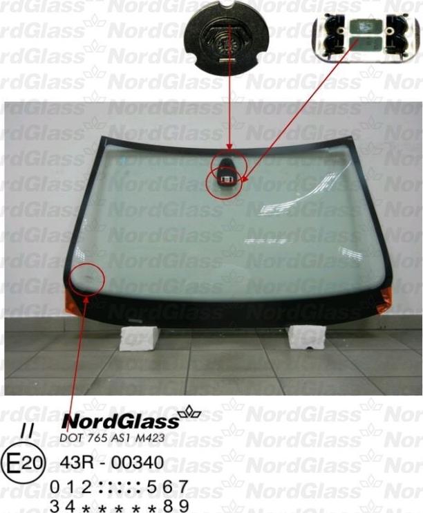 NordGlass 4045061 - Вітрове скло autocars.com.ua