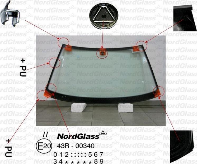 NordGlass 4045104 - Вітрове скло autocars.com.ua