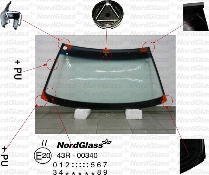 NordGlass 4045107 - Вітрове скло autocars.com.ua