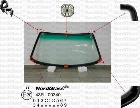 NordGlass 4045111 - Вітрове скло autocars.com.ua