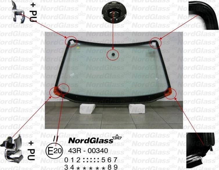 NordGlass 4045118 - Вітрове скло autocars.com.ua