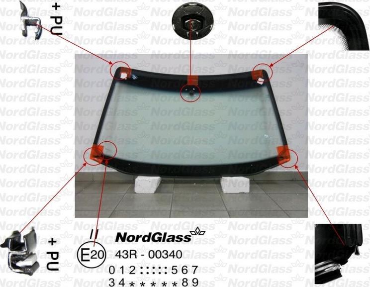NordGlass 4045120 - Вітрове скло autocars.com.ua