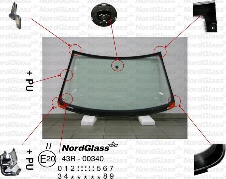 NordGlass 4045122 - Вітрове скло autocars.com.ua