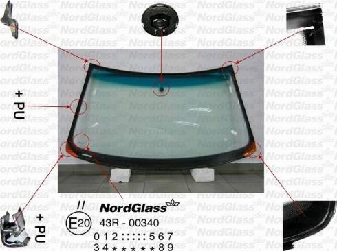 NordGlass 4045123 - Вітрове скло autocars.com.ua