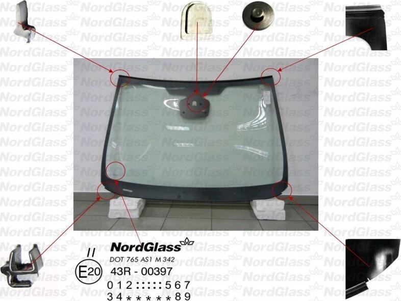 NordGlass 4045126 - Ветровое стекло avtokuzovplus.com.ua