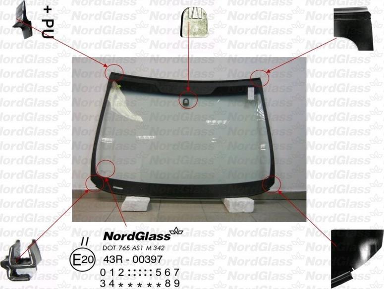 NordGlass 4045128 - Ветровое стекло avtokuzovplus.com.ua