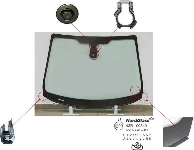 NordGlass 4045149 - Вітрове скло autocars.com.ua