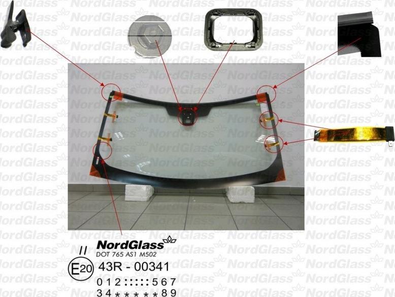 NordGlass 4045159 - Вітрове скло autocars.com.ua