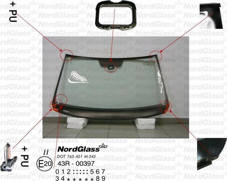 NordGlass 4045185 - Вітрове скло autocars.com.ua