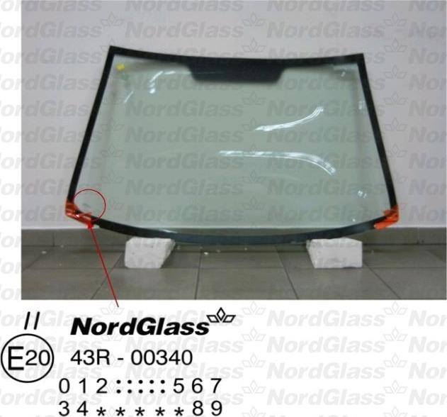 NordGlass 4045216 - Вітрове скло autocars.com.ua